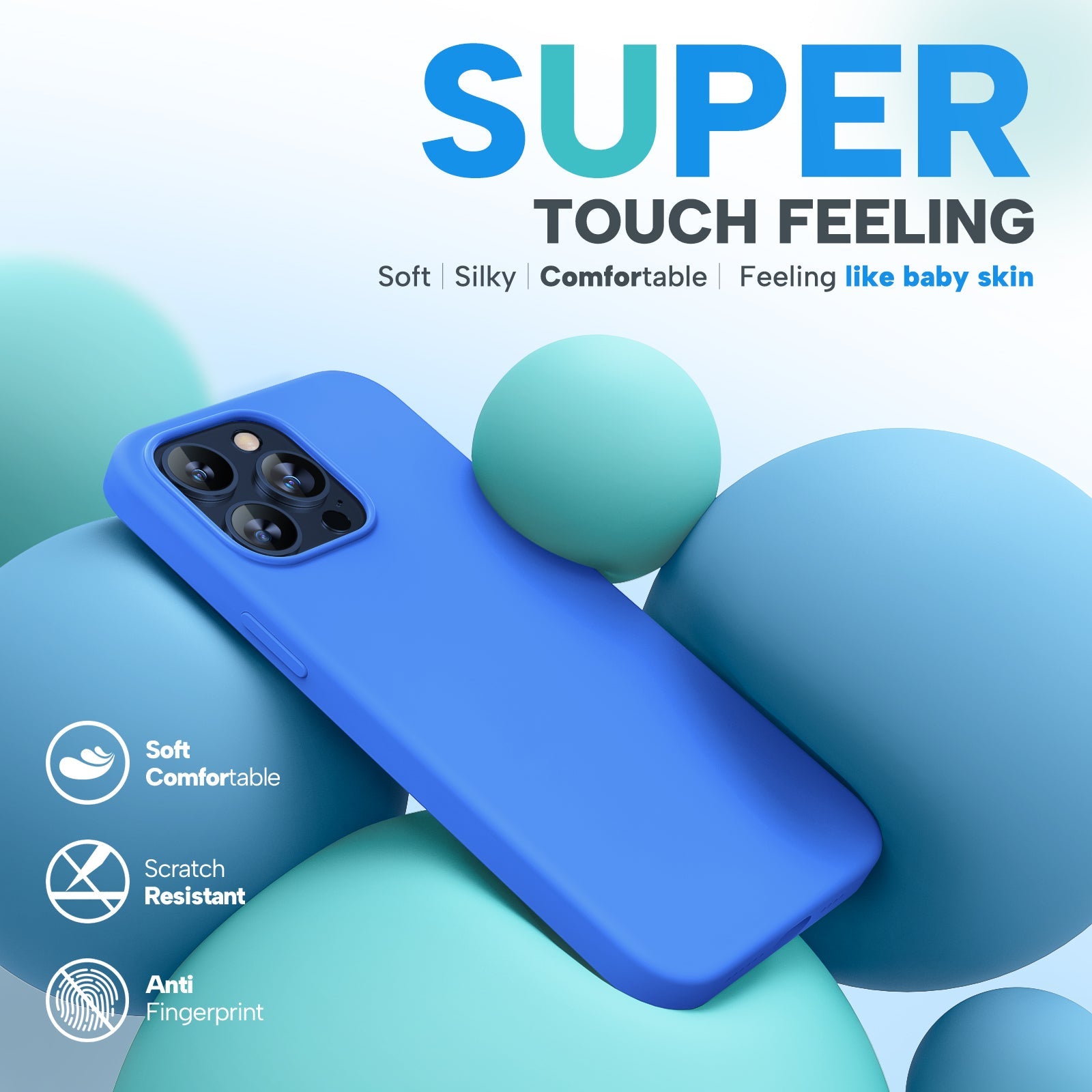 Miracase Designed for iPhone 15 Pro Max Case,[Compatible with MagSafe], [with 2 Pack Screen Protectors],Shockproof Liquid Silicone Professional Case with Microfiber Lining,6.7 inch