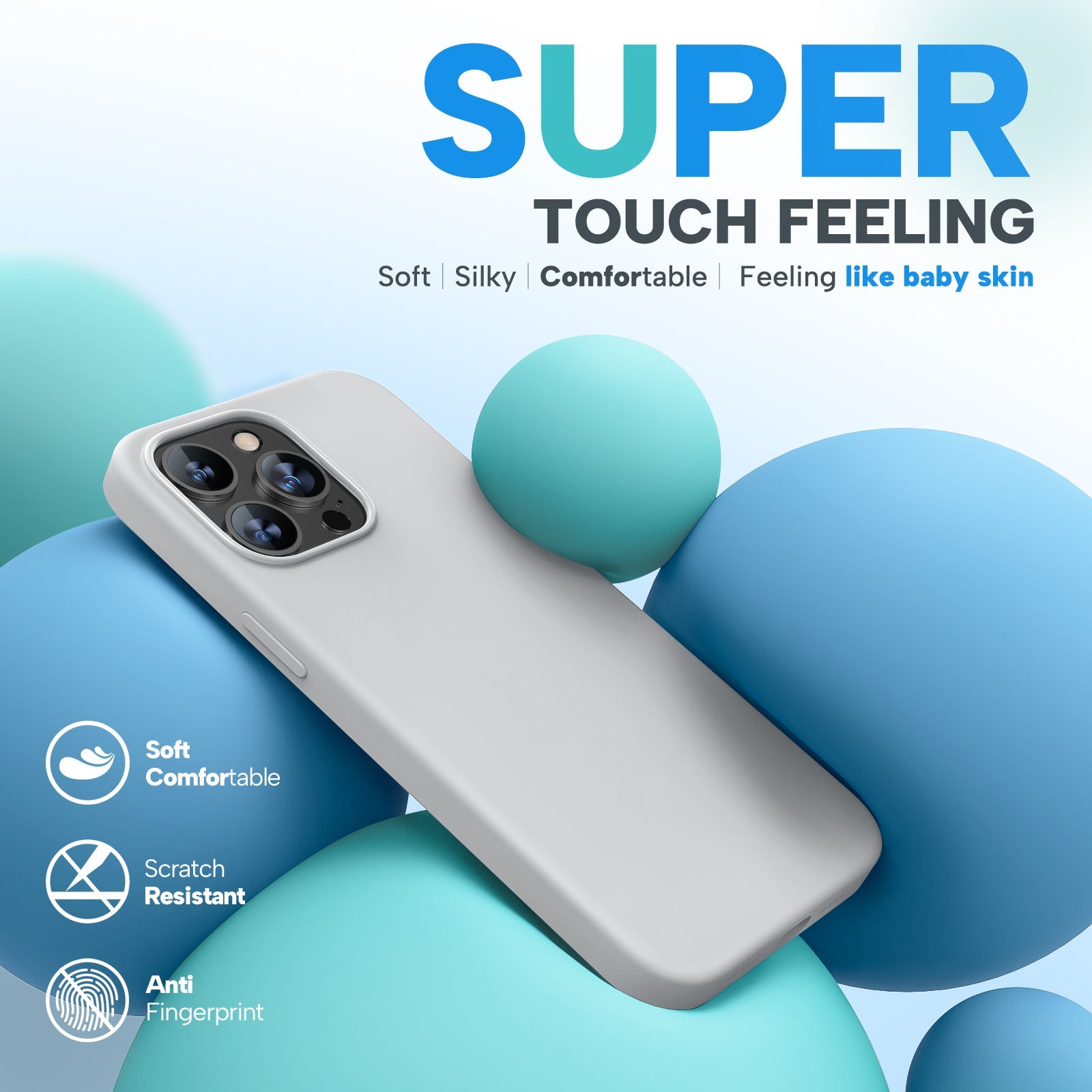 Miracase Designed for iPhone 15 Pro Max Case,[Compatible with MagSafe], [with 2 Pack Screen Protectors],Shockproof Liquid Silicone Professional Case with Microfiber Lining,6.7 inch