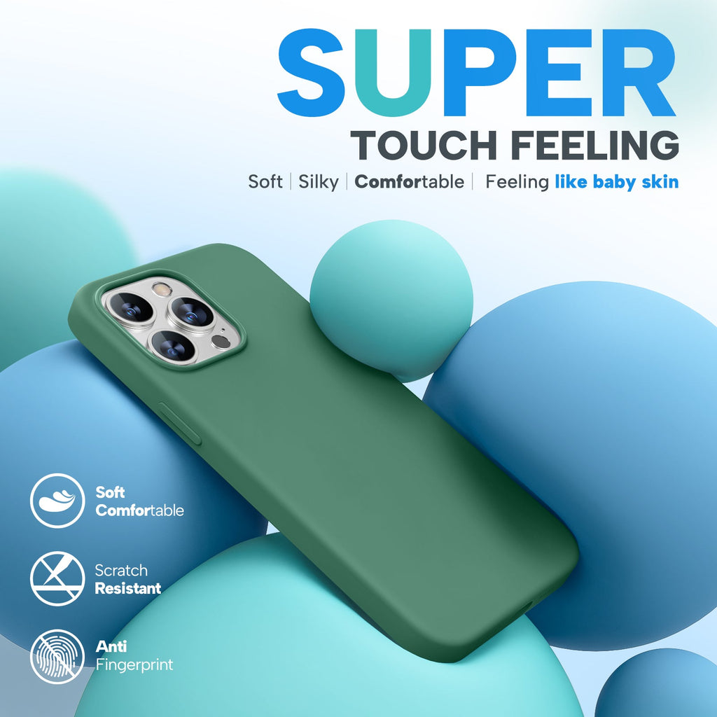 Miracase Designed for iPhone 15 Pro Max Case,[Compatible with MagSafe], [with 2 Pack Screen Protectors],Shockproof Liquid Silicone Professional Case with Microfiber Lining,6.7 inch