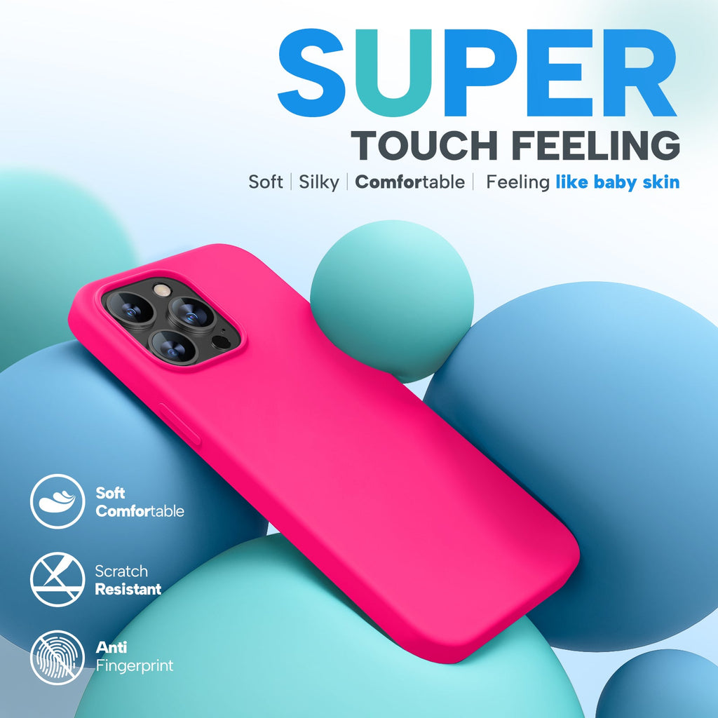 Miracase Designed for iPhone 15 Pro Max Case,[Compatible with MagSafe], [with 2 Pack Screen Protectors],Shockproof Liquid Silicone Professional Case with Microfiber Lining,6.7 inch