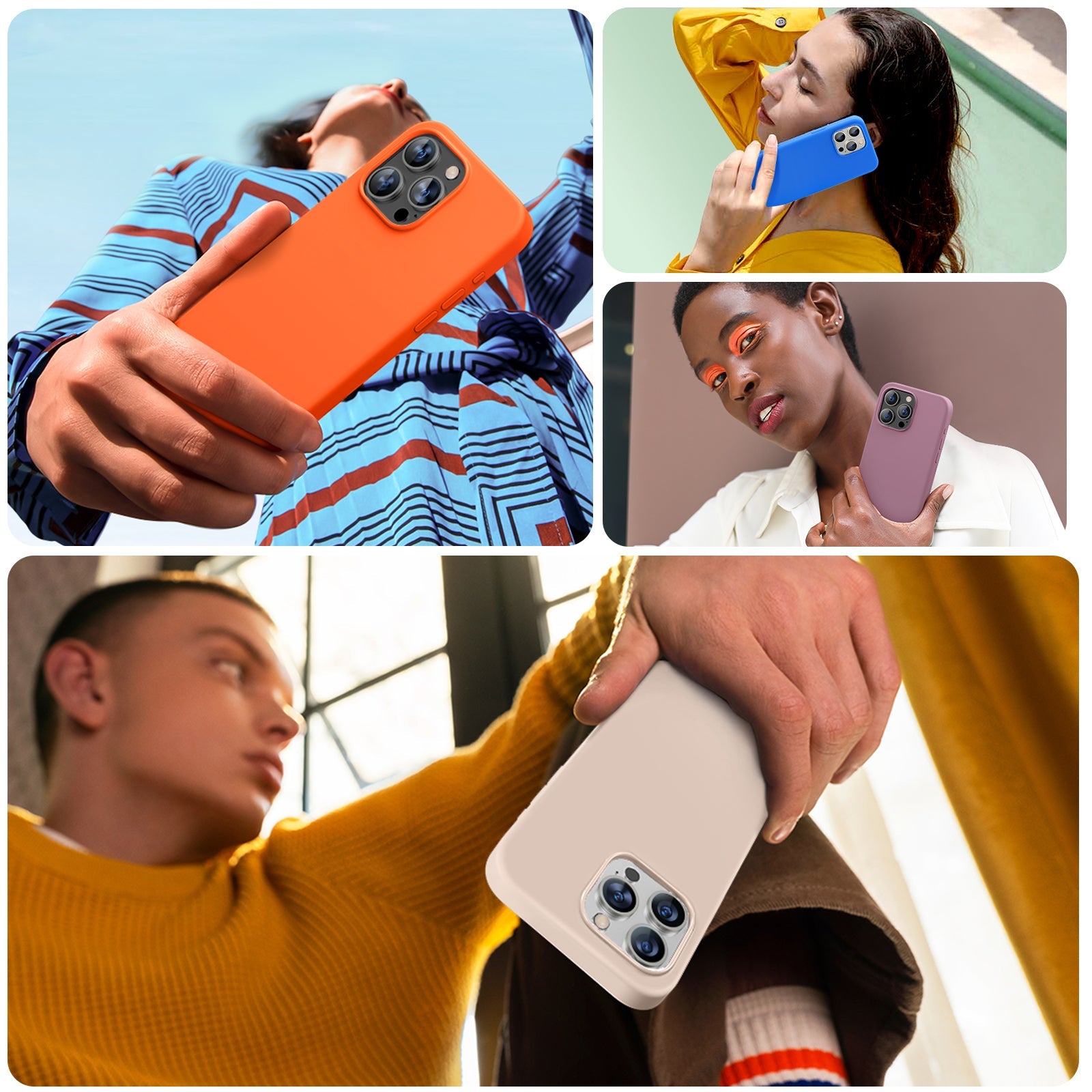 Miracase Designed for iPhone 15 Pro Max Case,[Compatible with MagSafe], [with 2 Pack Screen Protectors],Shockproof Liquid Silicone Professional Case with Microfiber Lining,6.7 inch