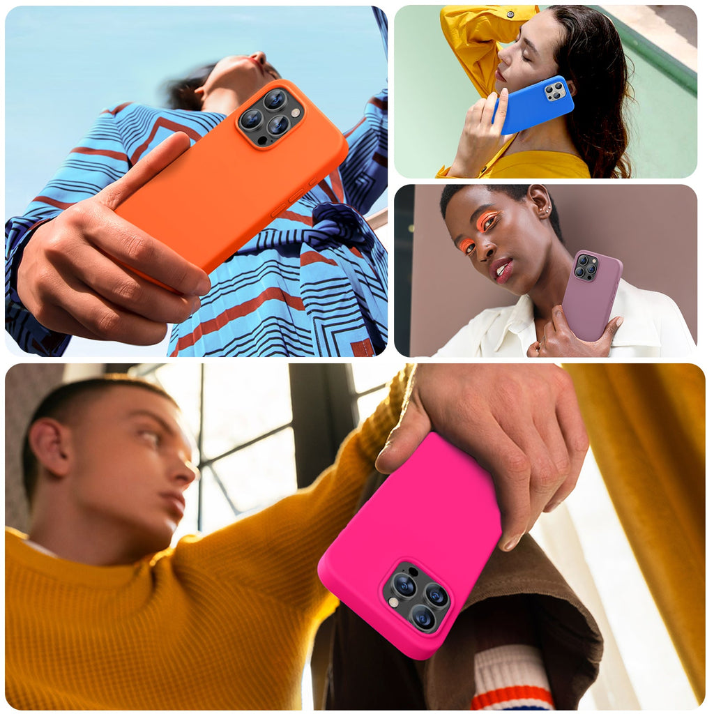 Miracase Designed for iPhone 15 Pro Max Case,[Compatible with MagSafe], [with 2 Pack Screen Protectors],Shockproof Liquid Silicone Professional Case with Microfiber Lining,6.7 inch