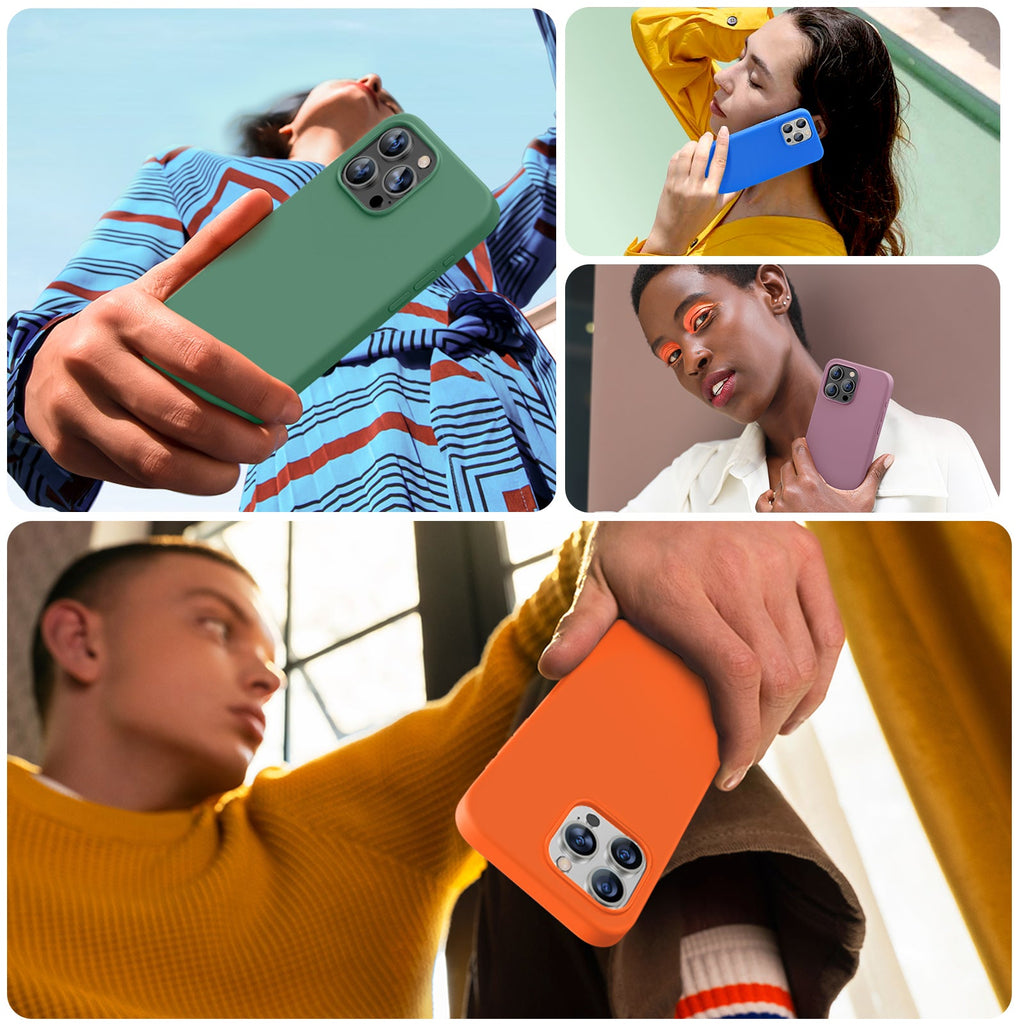 Miracase Designed for iPhone 15 Pro Max Case,[Compatible with MagSafe], [with 2 Pack Screen Protectors],Shockproof Liquid Silicone Professional Case with Microfiber Lining,6.7 inch