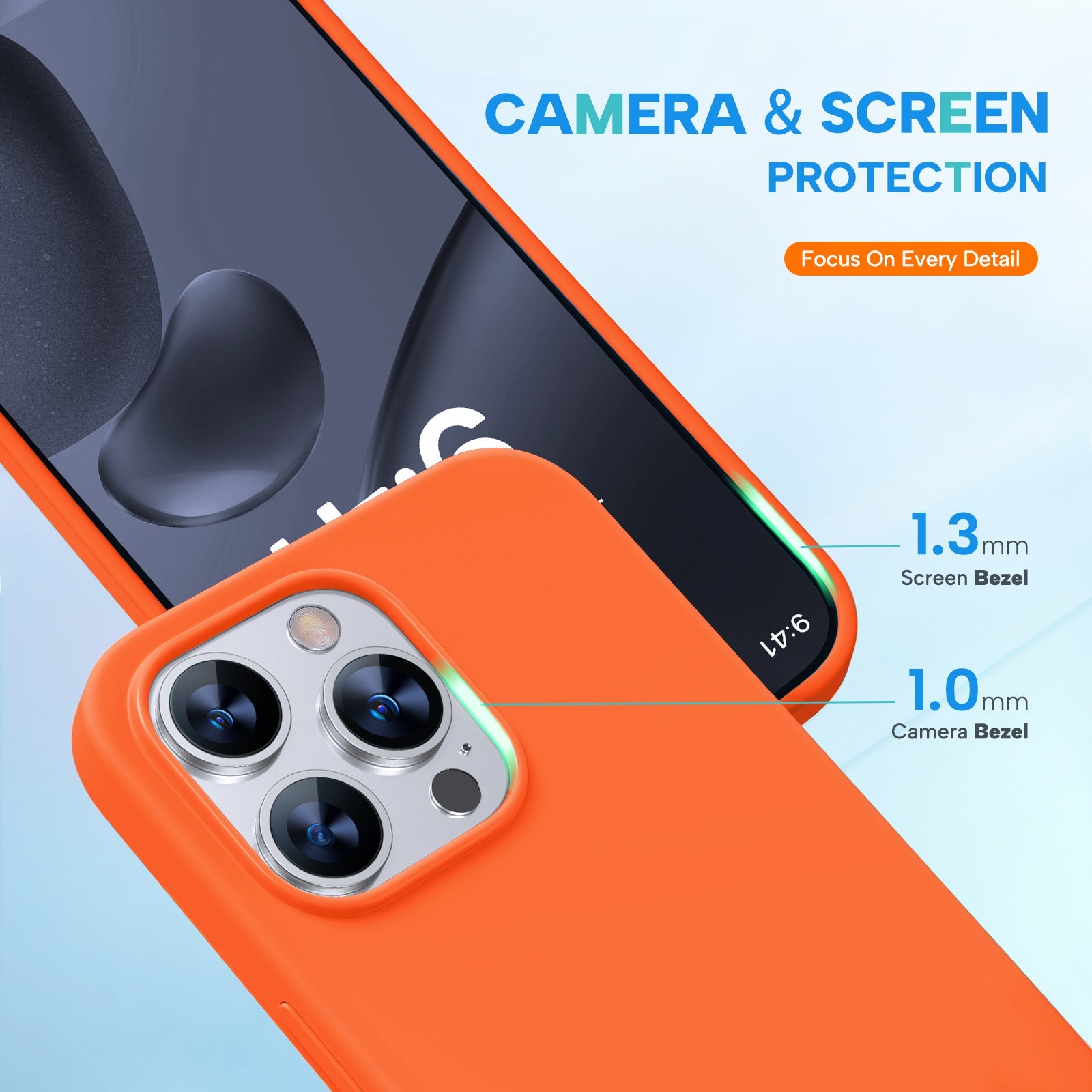 Miracase Designed for iPhone 15 Pro Max Case,[Compatible with MagSafe], [with 2 Pack Screen Protectors],Shockproof Liquid Silicone Professional Case with Microfiber Lining,6.7 inch