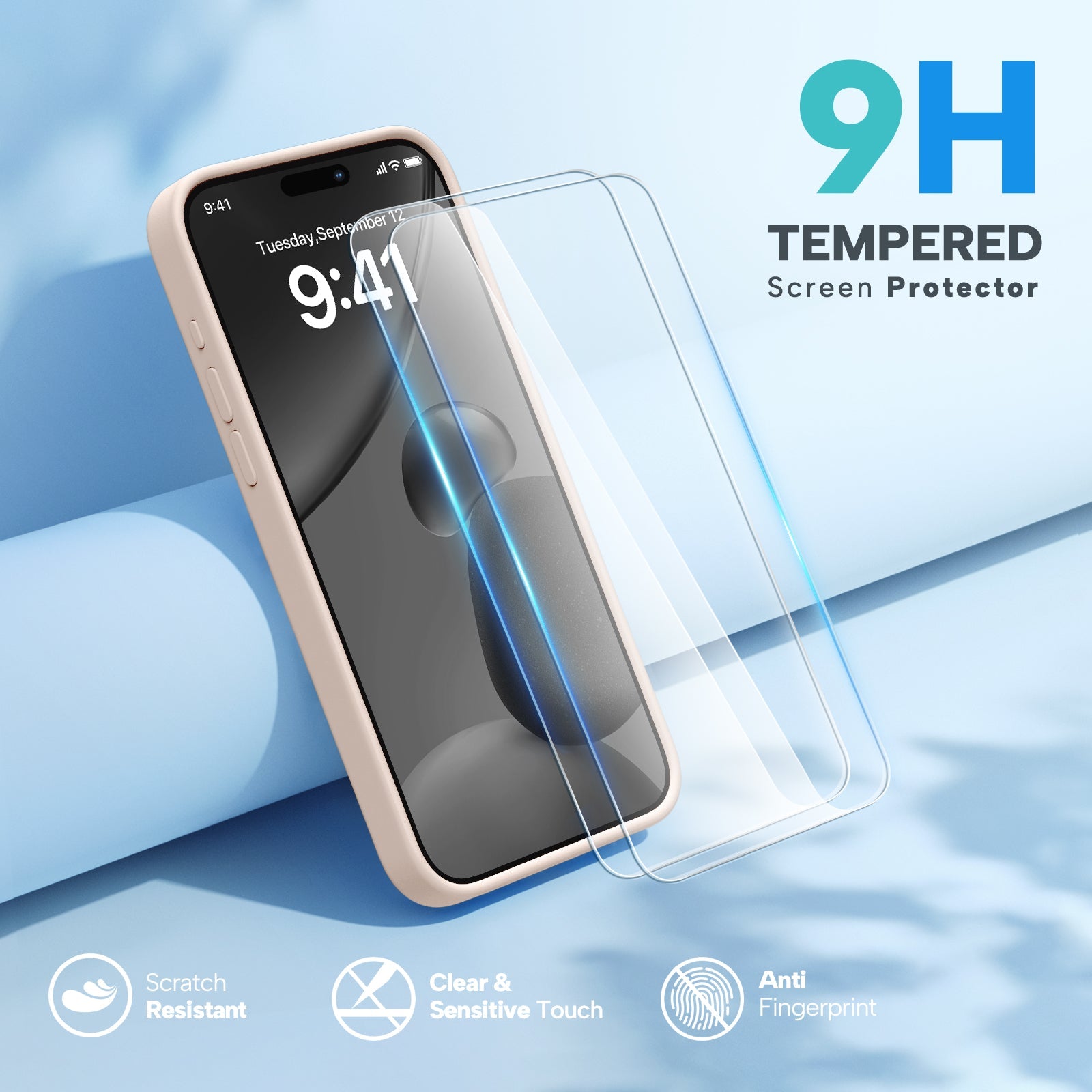 Miracase Designed for iPhone 15 Pro Max Case,[Compatible with MagSafe], [with 2 Pack Screen Protectors],Shockproof Liquid Silicone Professional Case with Microfiber Lining,6.7 inch