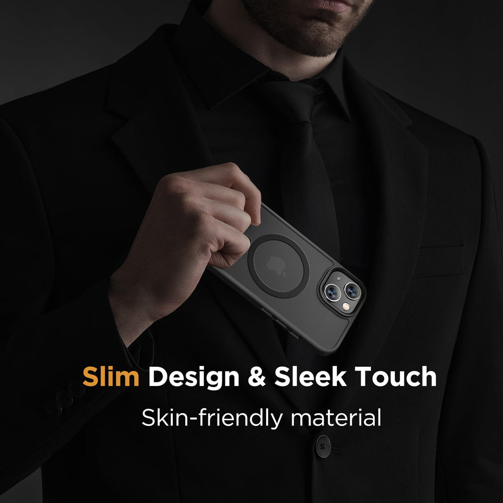 Miracase Magnetic Series for iPhone 13 Case [Compatible with MagSafe] [with 2X Screen Protectors] Military-Grade Protection, Anti-Fingerprint, Slim Design Phone Case for iPhone 13