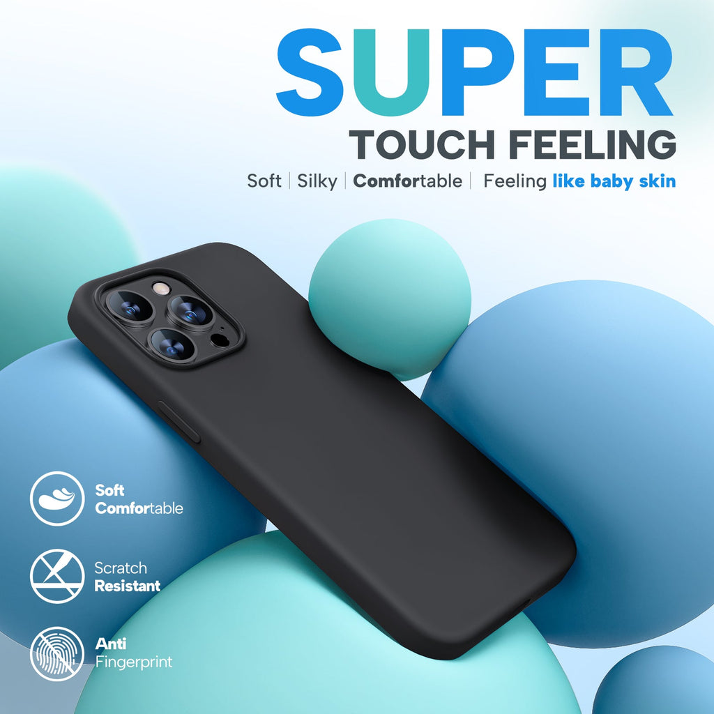 Miracase Designed for iPhone 15 Pro Max Case,[Compatible with MagSafe], [with 2 Pack Screen Protectors],Shockproof Liquid Silicone Professional Case with Microfiber Lining,6.7 inch