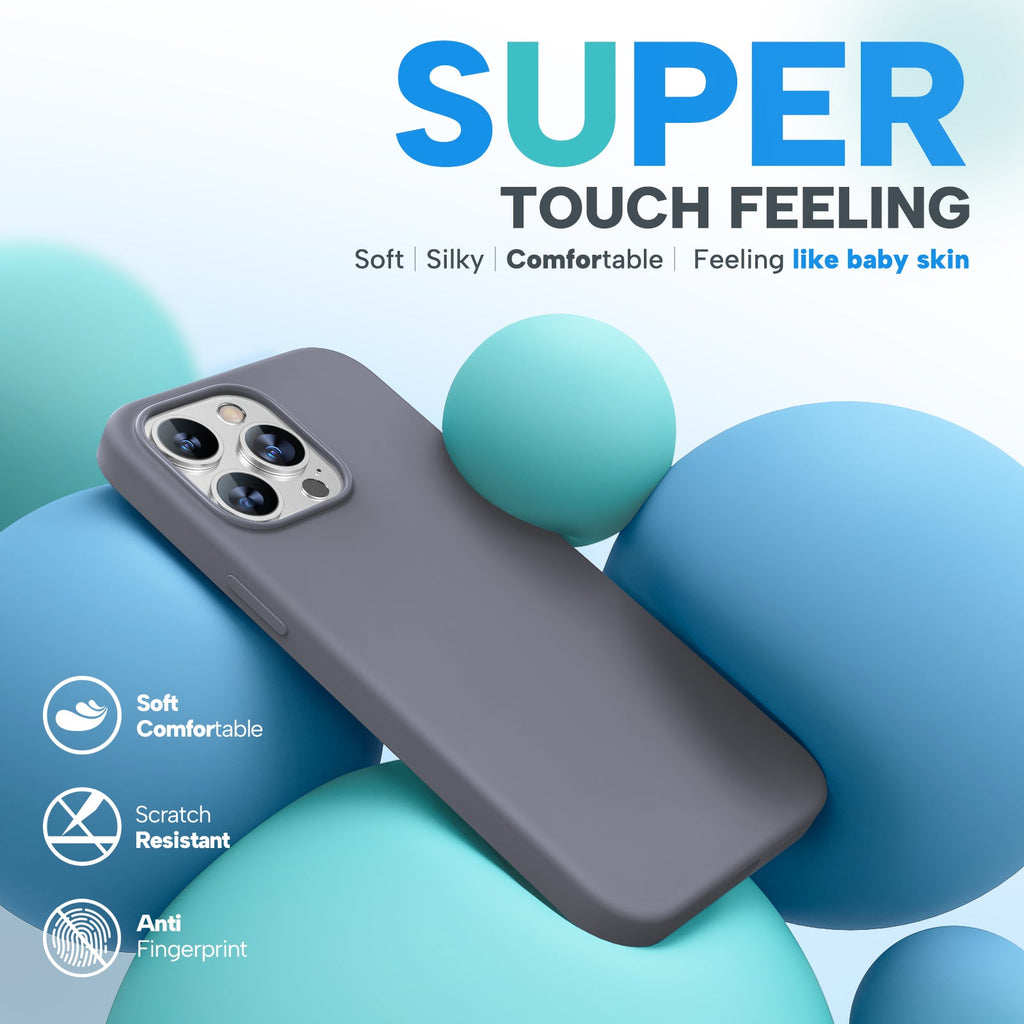 Miracase Designed for iPhone 15 Pro Max Case,[Compatible with MagSafe], [with 2 Pack Screen Protectors],Shockproof Liquid Silicone Professional Case with Microfiber Lining,6.7 inch