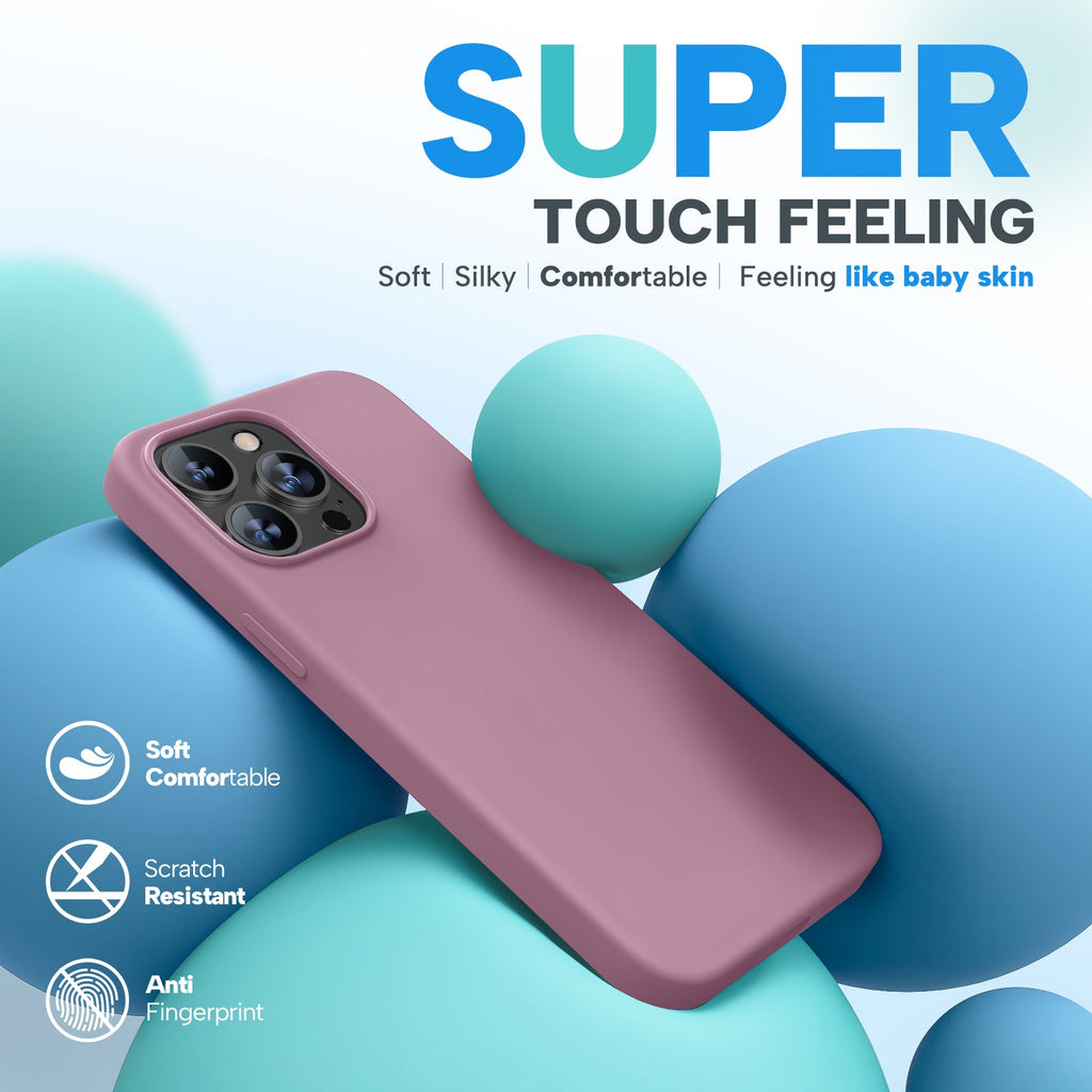 Miracase Designed for iPhone 15 Pro Max Case,[Compatible with MagSafe], [with 2 Pack Screen Protectors],Shockproof Liquid Silicone Professional Case with Microfiber Lining,6.7 inch