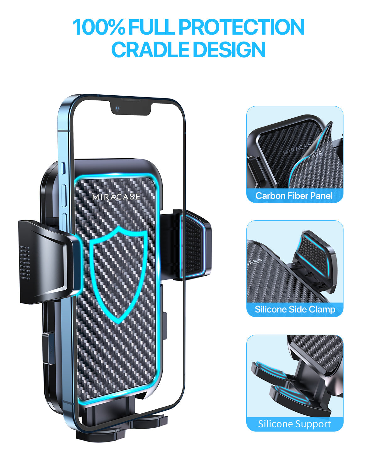 Miracase 2025 Upgrade Universal Car Phone Holder Mount for Air Vent, Sturdy and Thick Case Friendly Hands-Free Mount for iPhone, Samsung, and All Smartphones