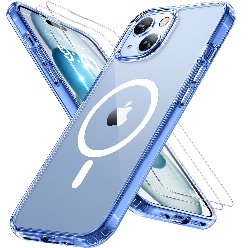 Miracase Magnetic Series for iPhone 13 Case [Compatible with MagSafe] [with 2X Screen Protectors] Military-Grade Protection, Anti-Fingerprint, Slim Design Phone Case for iPhone 13