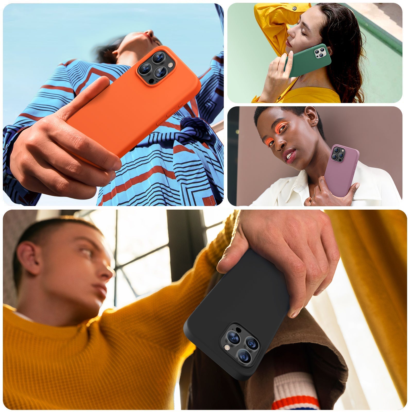 Miracase Designed for iPhone 15 Pro Max Case,[Compatible with MagSafe], [with 2 Pack Screen Protectors],Shockproof Liquid Silicone Professional Case with Microfiber Lining,6.7 inch