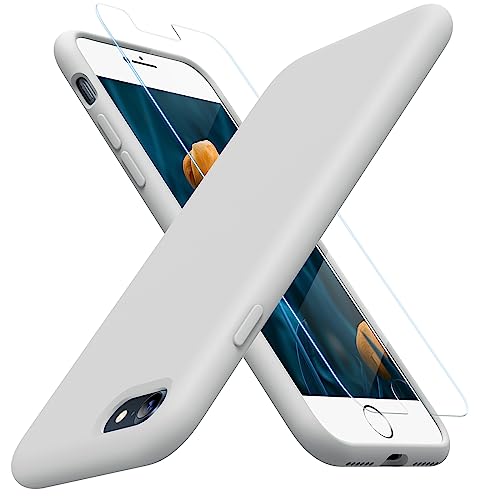 Miracase Ultra Slim Designed for iPhone SE Case 2022(3rd Gen)/iPhone SE 2020 Case(2nd Gen)/iPhone 7 Case/iPhone 8 Case with Screen Protector, Multi-Color Silicone Shockproof Phone Case