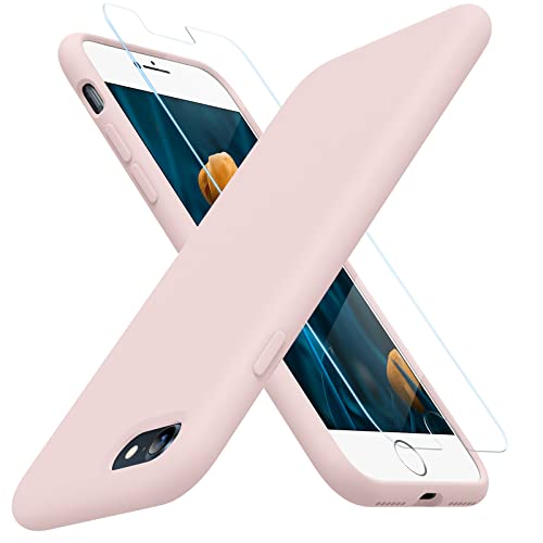 Miracase Ultra Slim Designed for iPhone SE Case 2022(3rd Gen)/iPhone SE 2020 Case(2nd Gen)/iPhone 7 Case/iPhone 8 Case with Screen Protector, Multi-Color Silicone Shockproof Phone Case