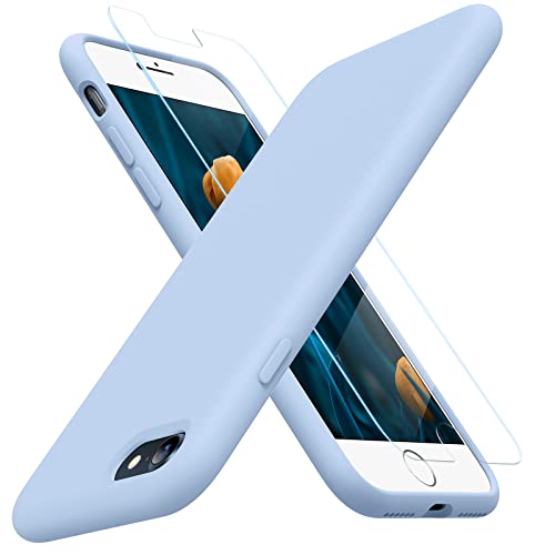 Miracase Ultra Slim Designed for iPhone SE Case 2022(3rd Gen)/iPhone SE 2020 Case(2nd Gen)/iPhone 7 Case/iPhone 8 Case with Screen Protector, Multi-Color Silicone Shockproof Phone Case