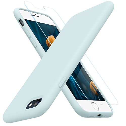 Miracase Ultra Slim Designed for iPhone SE Case 2022(3rd Gen)/iPhone SE 2020 Case(2nd Gen)/iPhone 7 Case/iPhone 8 Case with Screen Protector, Multi-Color Silicone Shockproof Phone Case