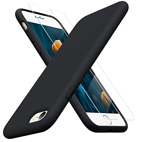 Miracase Ultra Slim Designed for iPhone SE Case 2022(3rd Gen)/iPhone SE 2020 Case(2nd Gen)/iPhone 7 Case/iPhone 8 Case with Screen Protector, Multi-Color Silicone Shockproof Phone Case