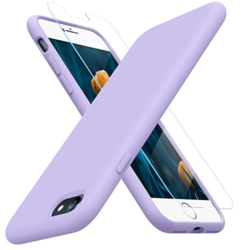 Miracase Ultra Slim Designed for iPhone SE Case 2022(3rd Gen)/iPhone SE 2020 Case(2nd Gen)/iPhone 7 Case/iPhone 8 Case with Screen Protector, Multi-Color Silicone Shockproof Phone Case