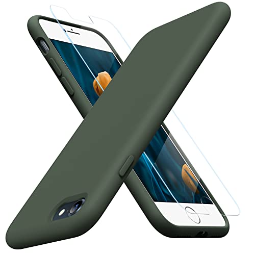 Miracase Ultra Slim Designed for iPhone SE Case 2022(3rd Gen)/iPhone SE 2020 Case(2nd Gen)/iPhone 7 Case/iPhone 8 Case with Screen Protector, Multi-Color Silicone Shockproof Phone Case