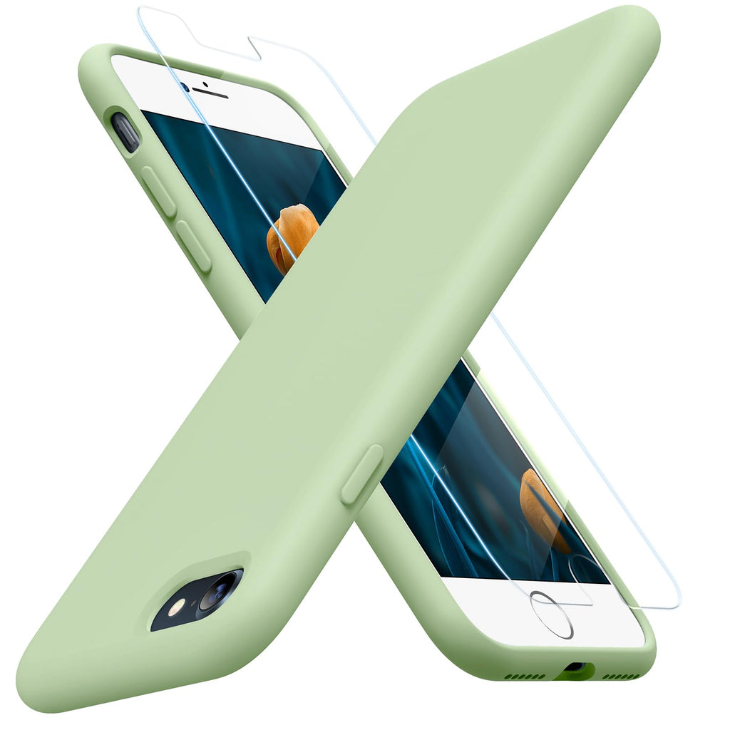 Miracase Ultra Slim Designed for iPhone SE Case 2022(3rd Gen)/iPhone SE 2020 Case(2nd Gen)/iPhone 7 Case/iPhone 8 Case with Screen Protector, Multi-Color Silicone Shockproof Phone Case