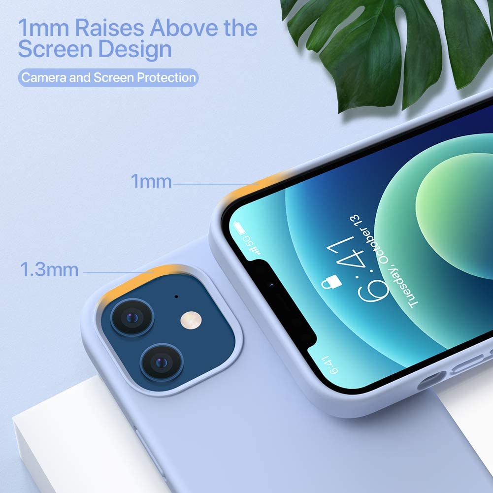 Miracase Compatible with iPhone 12 Case and iPhone 12 Pro Case, Liquid Silicone Gel Rubber Full Body Protection Shockproof Drop Protection Phone Case for iPhone 12/12 Pro 6.1 inch