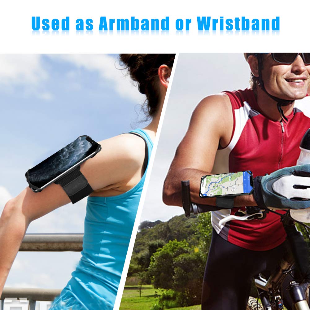 VUP Phone Armband,360° Rotatable Running Armband for Phone with Elastic Arm Band