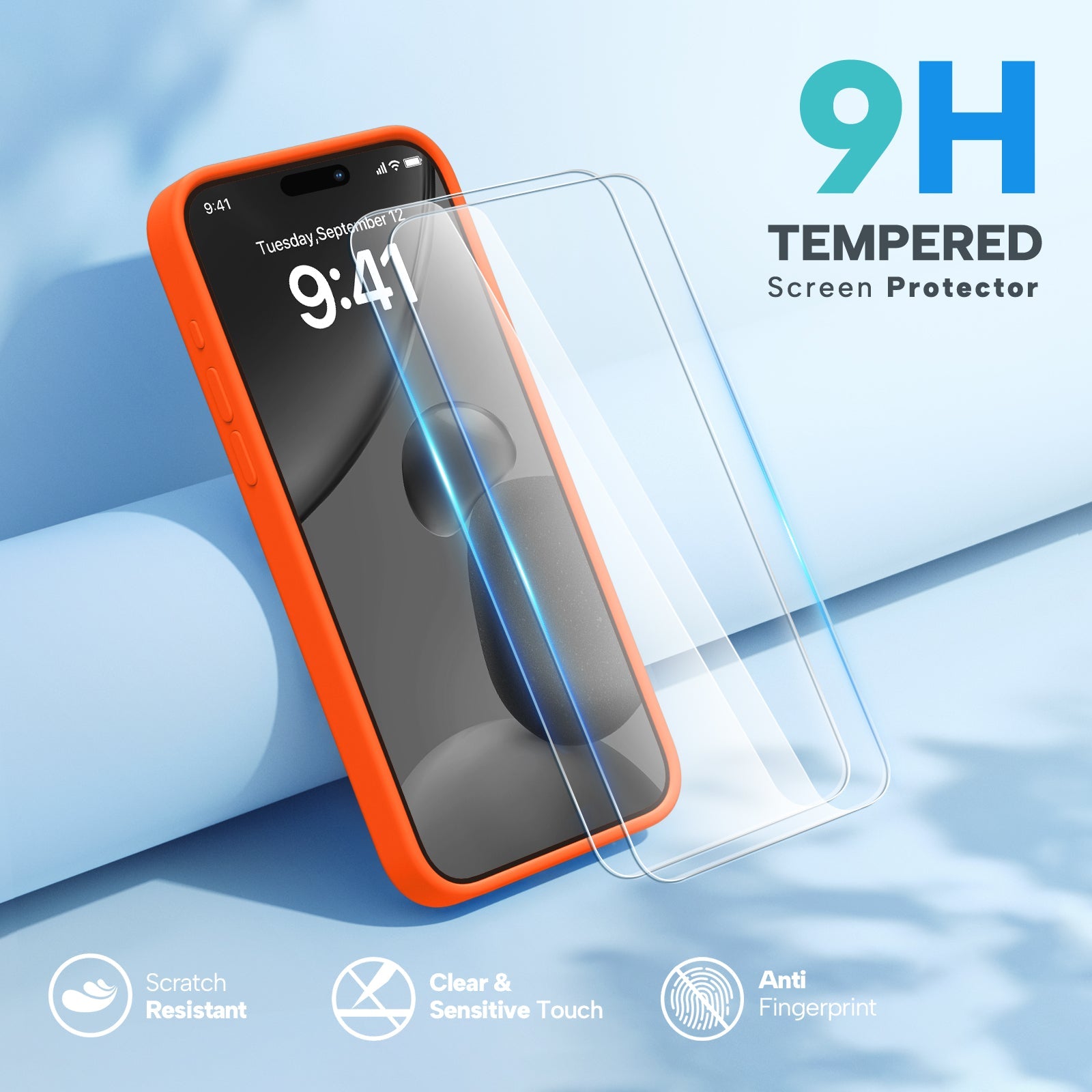 Miracase Designed for iPhone 15 Pro Max Case,[Compatible with MagSafe], [with 2 Pack Screen Protectors],Shockproof Liquid Silicone Professional Case with Microfiber Lining,6.7 inch