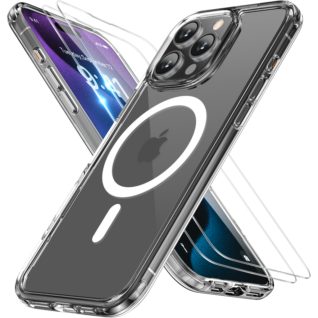 Miracase Magnetic for iPhone 16 Pro Max Case [Compatible with MagSafe] [with 2X Screen Protectors] Military-Grade Protection, Anti-Fingerprint, Slim Fit Phone Case for 16 Pro Max 6.9 inch